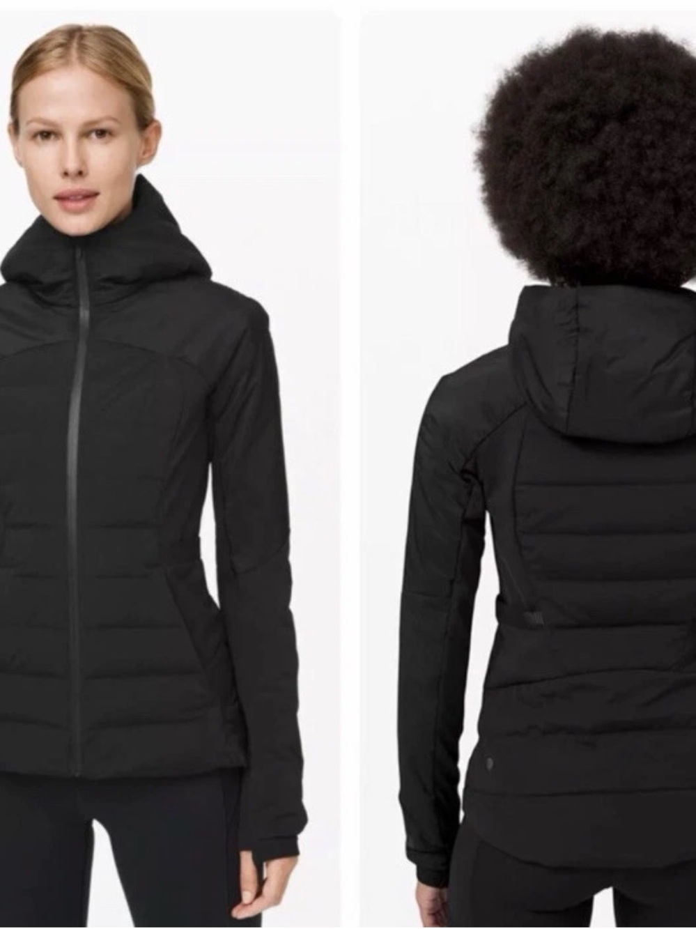 lululemon Down For It All Down Jacket 700 Fill Size 10 Black